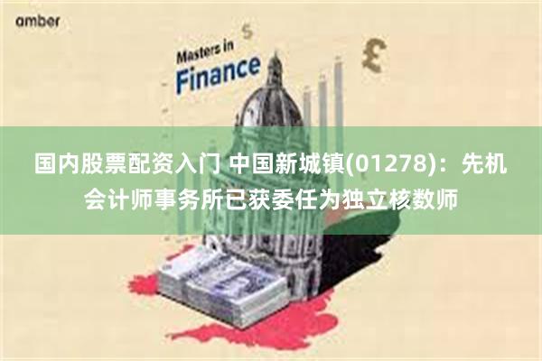 国内股票配资入门 中国新城镇(01278)：先机会计师事务所已获委任为独立核数师