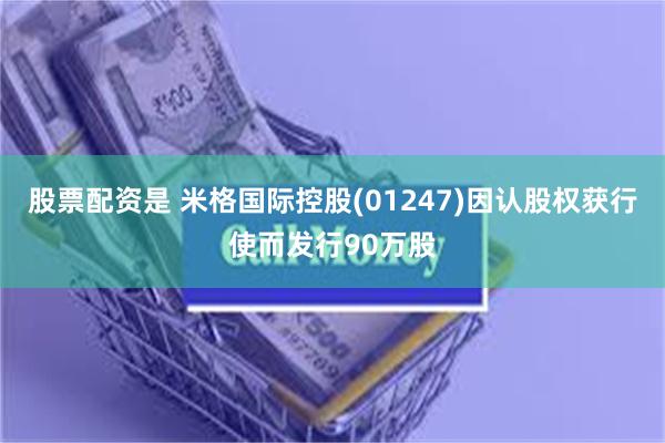 股票配资是 米格国际控股(01247)因认股权获行使而发行90万股