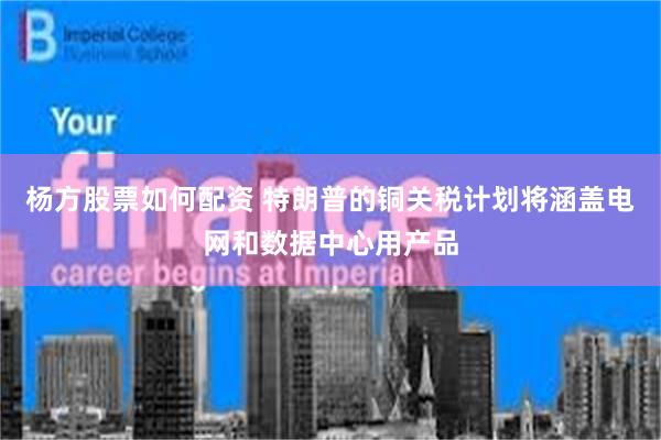 杨方股票如何配资 特朗普的铜关税计划将涵盖电网和数据中心用产品