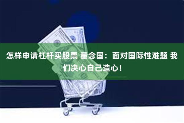 怎样申请杠杆买股票 董念国：面对国际性难题 我们决心自己造心！